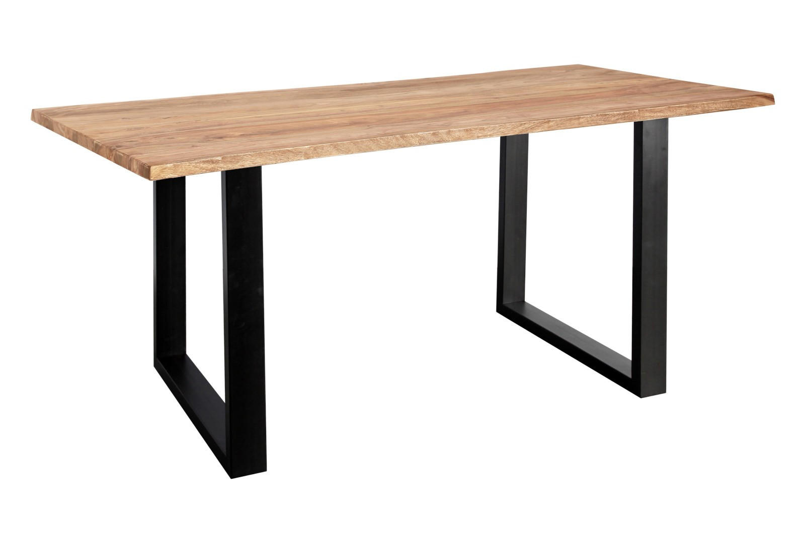 ESSTISCH MAREK - Beige/Schwarz, Holz/Metall (100/200/77cm) - SAM