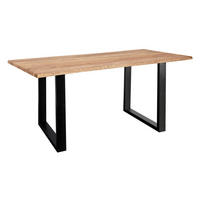 ESSTISCH MAREK - Beige/Schwarz, Holz/Metall (100/200/77cm) - SAM