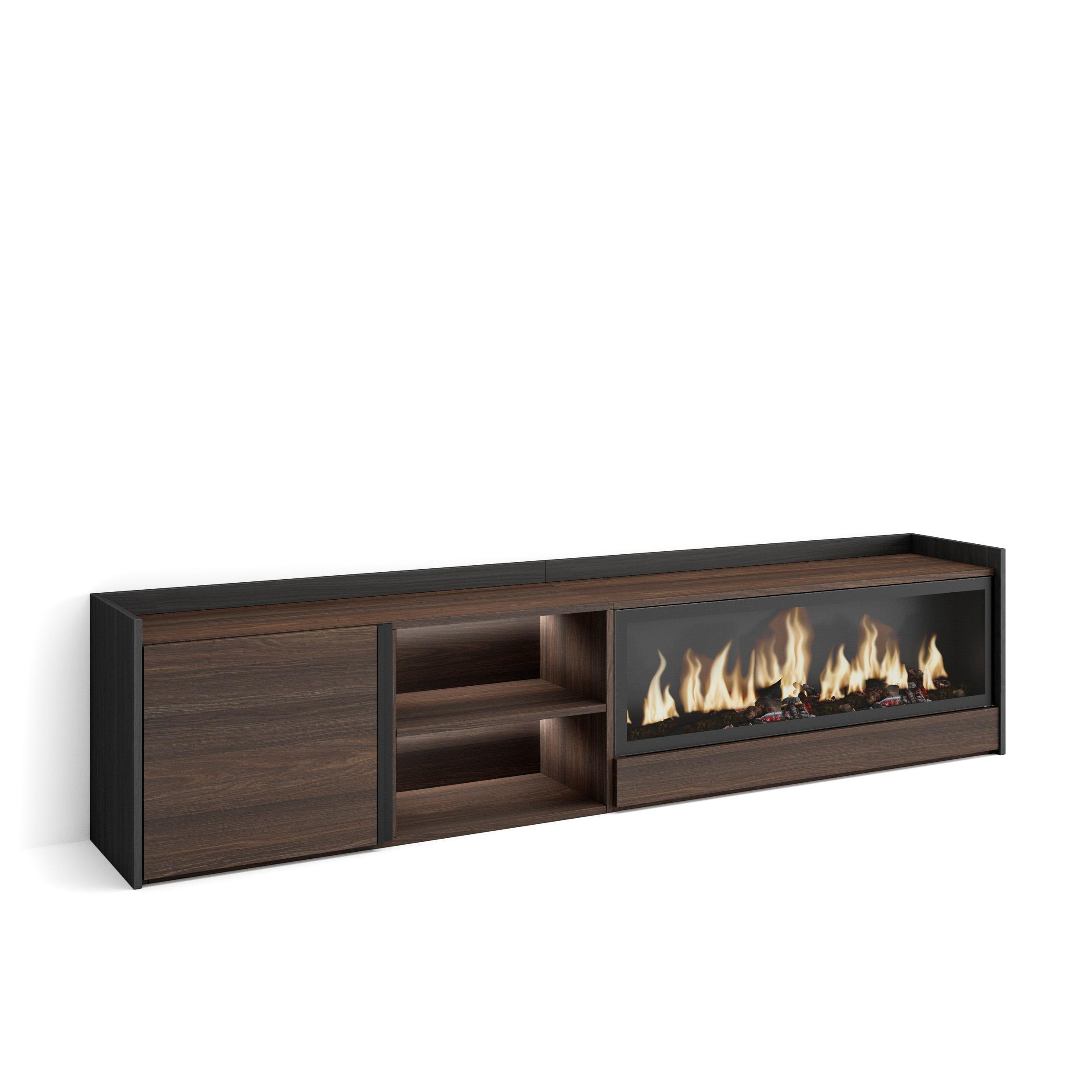 Skraut Home Lowboard, Dunkelbraun 212x50x35 cm