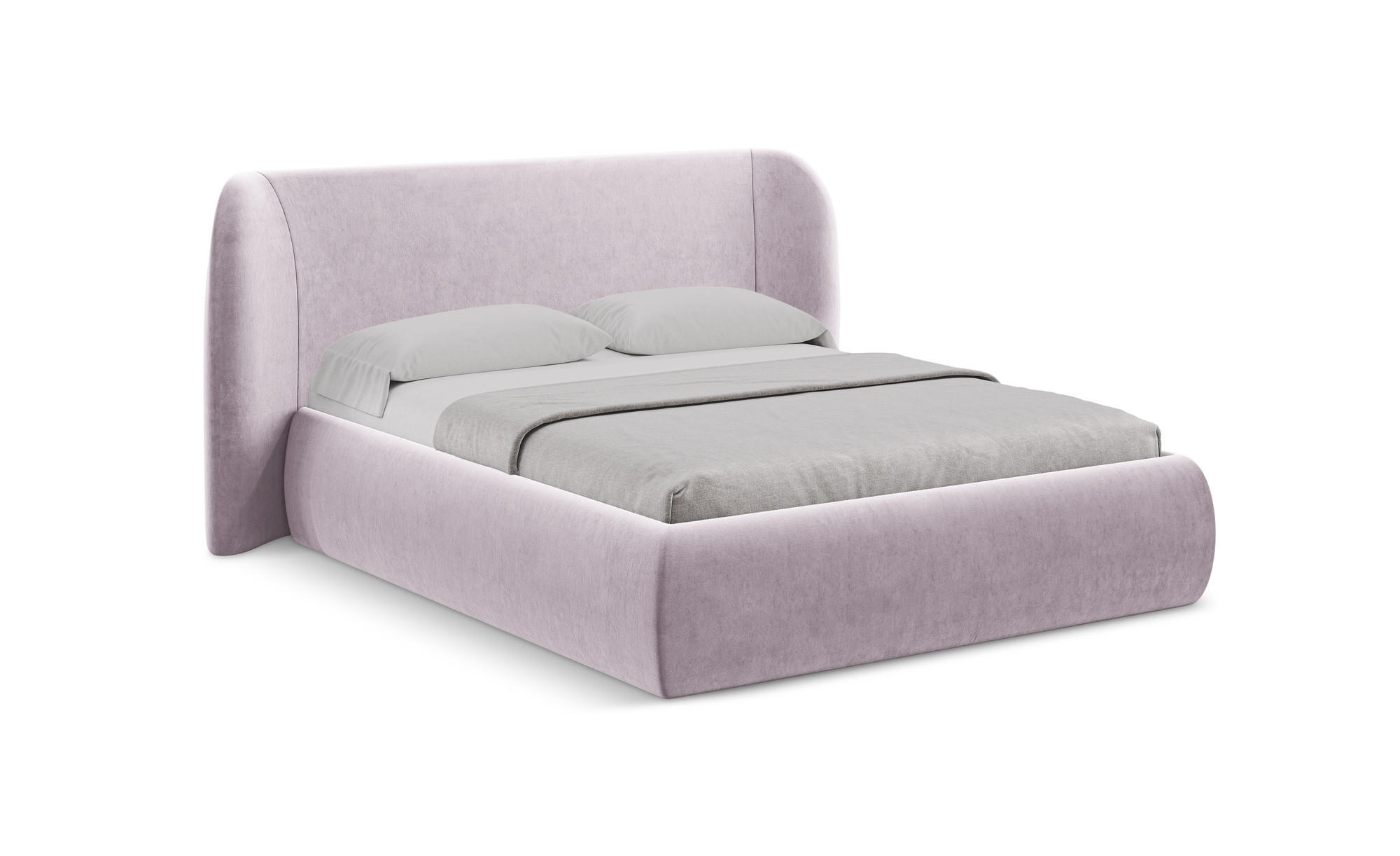 POLSTERBETT mit Bettkasten und Lattenrost 190x215 Violett - Lila/Flieder, Kunststoff/Textil (140/200cm) - Makamii