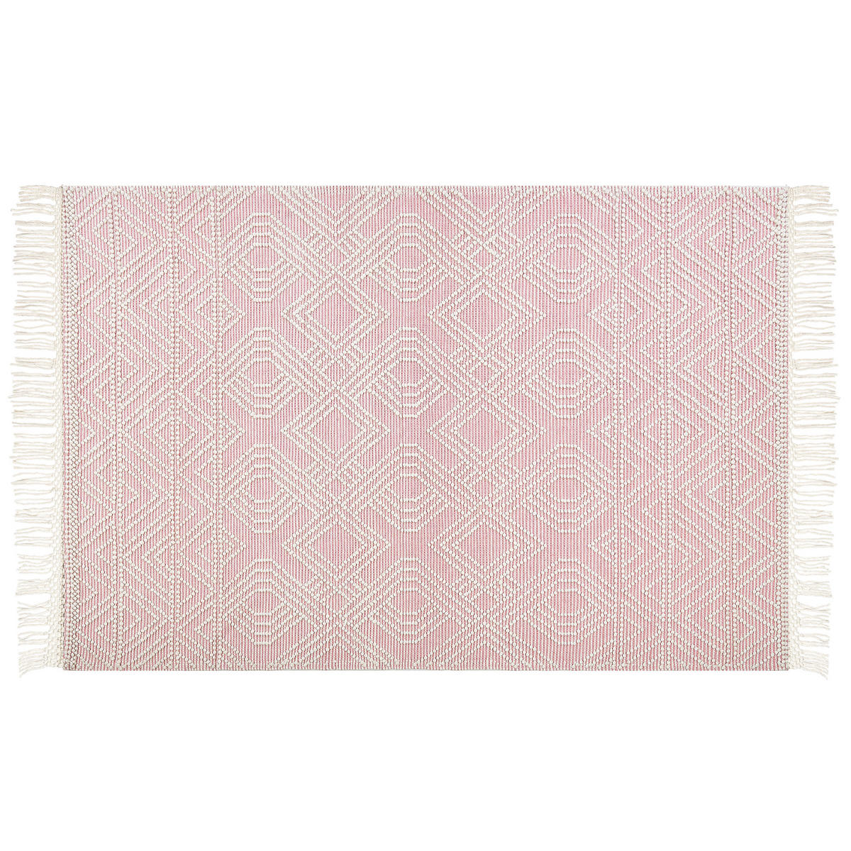 KURZFLOR-TEPPICH Adana 300/200 cm - Pink, Textil (200/300cm) - Beliani