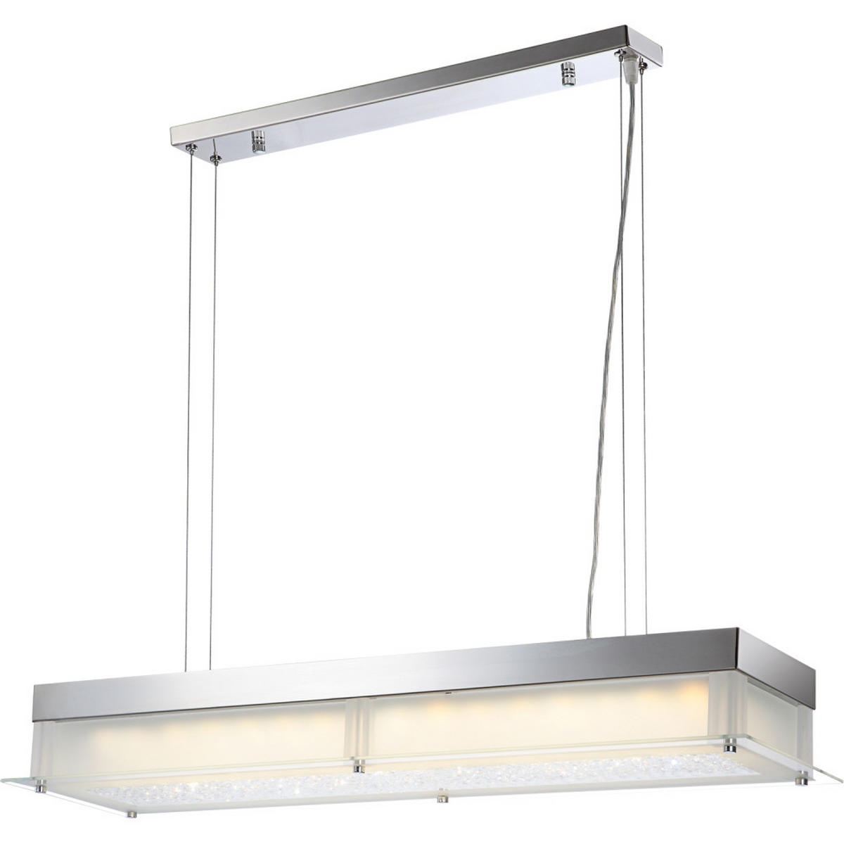 LED HÄNGELEUCHTE Chrom Silber SOKRATES - Silberfarben, Glas (80/20/93cm) - Globo Lighting
