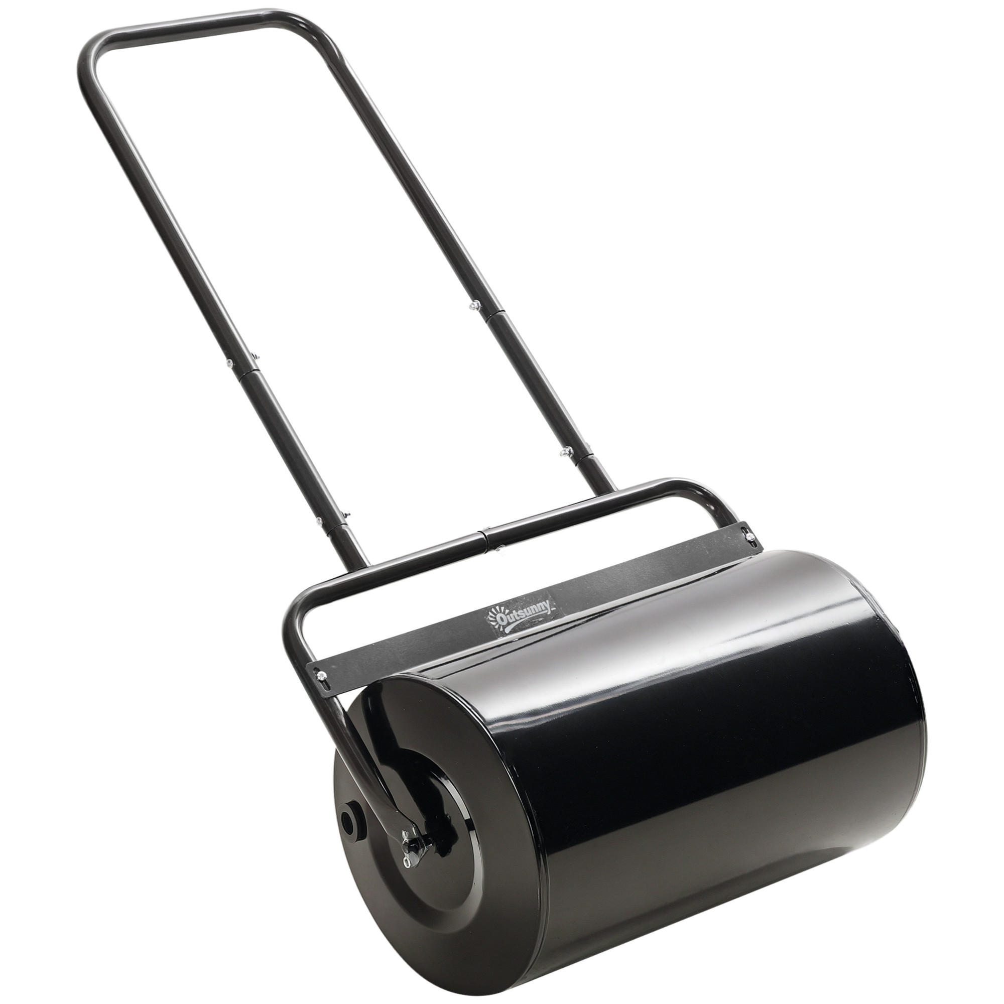 RASENWALZE DE-10119 U-Griff, 32 cm, 38 L Füllvolumen Schwarz - Schwarz, Metall (32.5/113/58cm) - ComfortXL