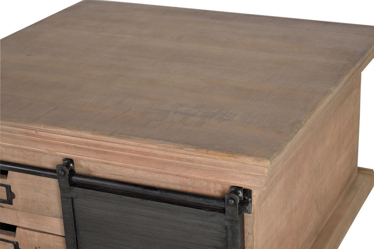 COUCHTISCH aus Mangoholz - Braun, Holz (90/90/45cm) - Giner y Colomer