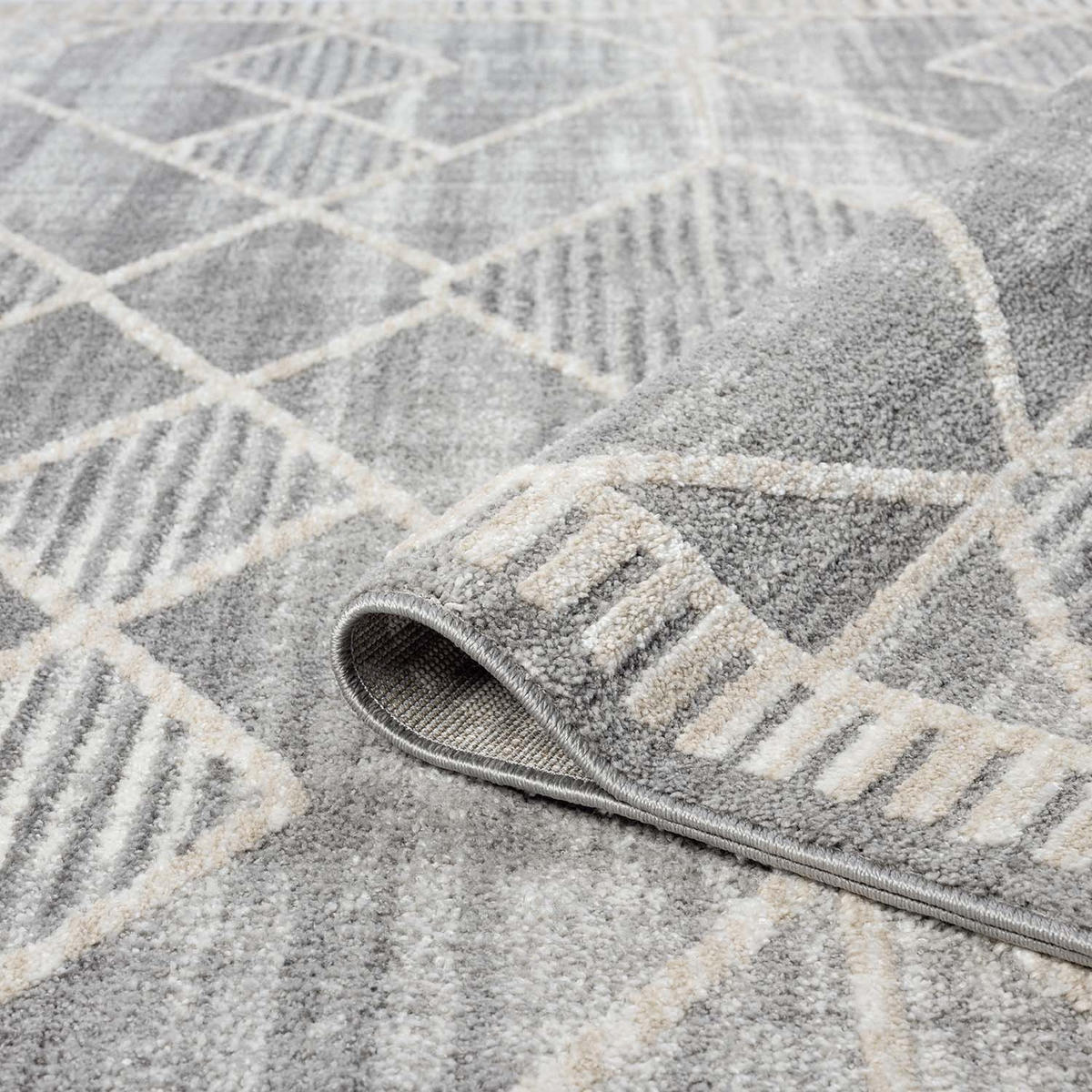 KURZFLOR-TEPPICH Flair 178 Grau 80x300 cm - Grau, Textil (80/300cm) - carpet city