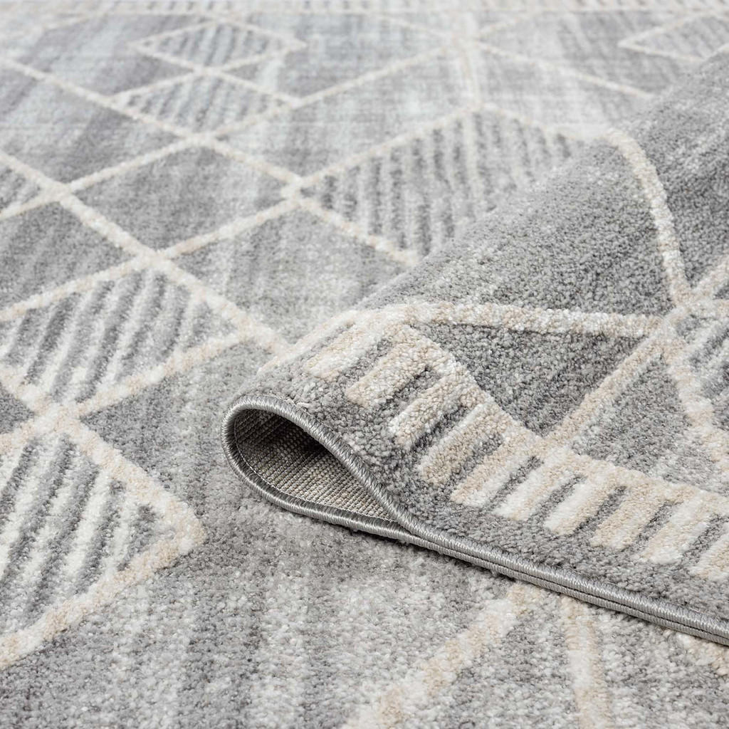 Thumbnail - carpet city Kurzflor-Teppich, Grau, Textil, Orientalisch, Rechteckig, 120x170 cm, Oeko-Tex® Standard 100, für Fußbodenhe...