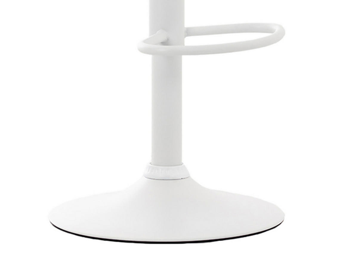 BARHOCKER 2er Set Las-Mallorcas Kunstleder weiß grau - Weiß/Grau, Kunststoff/Metall (46/108/49cm) - TPFLiving