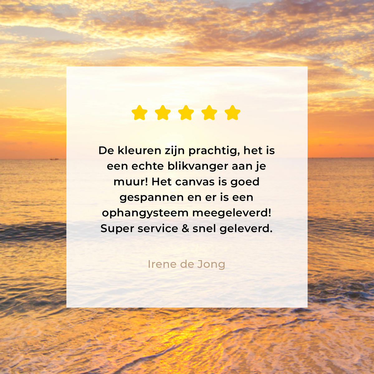 LEINWANDBILD Strand - Sonnenuntergang - Meer Wandbilder 80x60 cm - Gelb, Textil (80/60cm) - MuchoWow