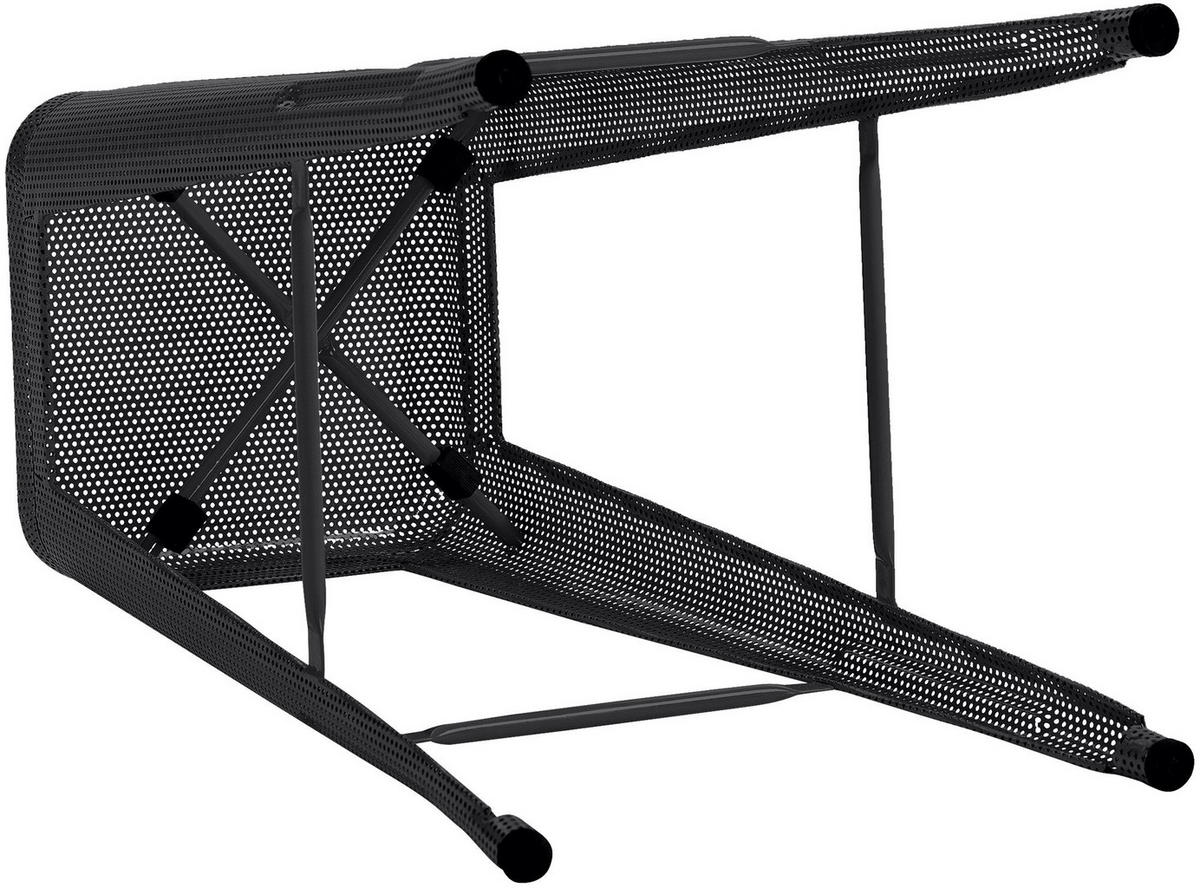 BARHOCKER 4er Set Metall schwarz - Schwarz, Metall (43/77/43cm) - CLP