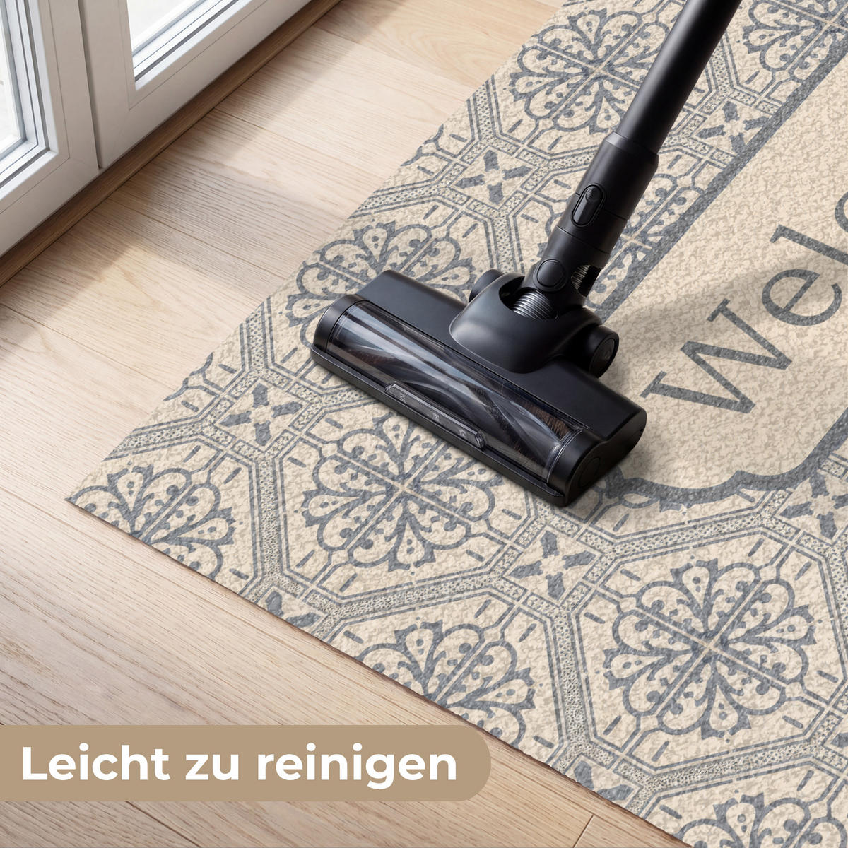 ROHOŽKA Welcome - Classic - Grey 120x80 cm - béžová, textil/umělá hmota (120/0.4cm) - MuchoWow