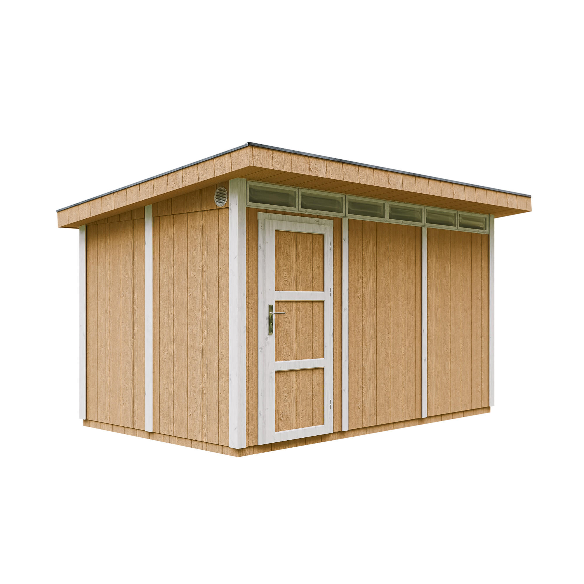HOLZ-GARTHENHAUS basis LP SmartSide 8,7m² mit B411xL279xH239 cm - M904 - HARVEST HONEY - Beige, Holz (412/237/279cm) - Timbela