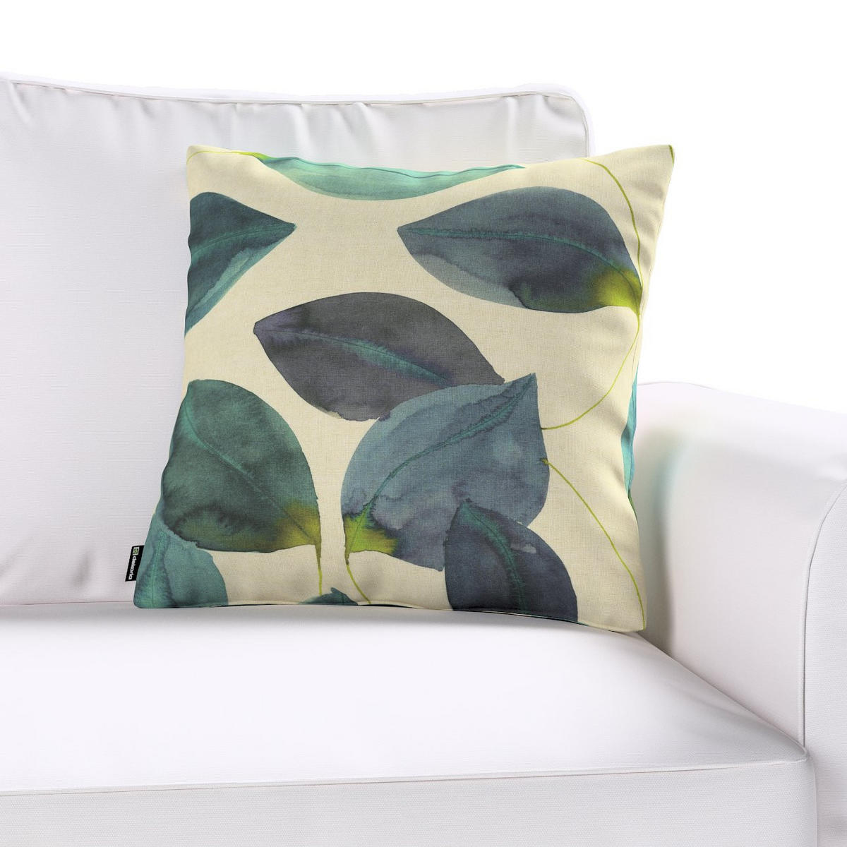 KISSENHÜLLE Abigail grün und beige, 50x50 cm - Grün, Textil (50/50cm) - Dekoria