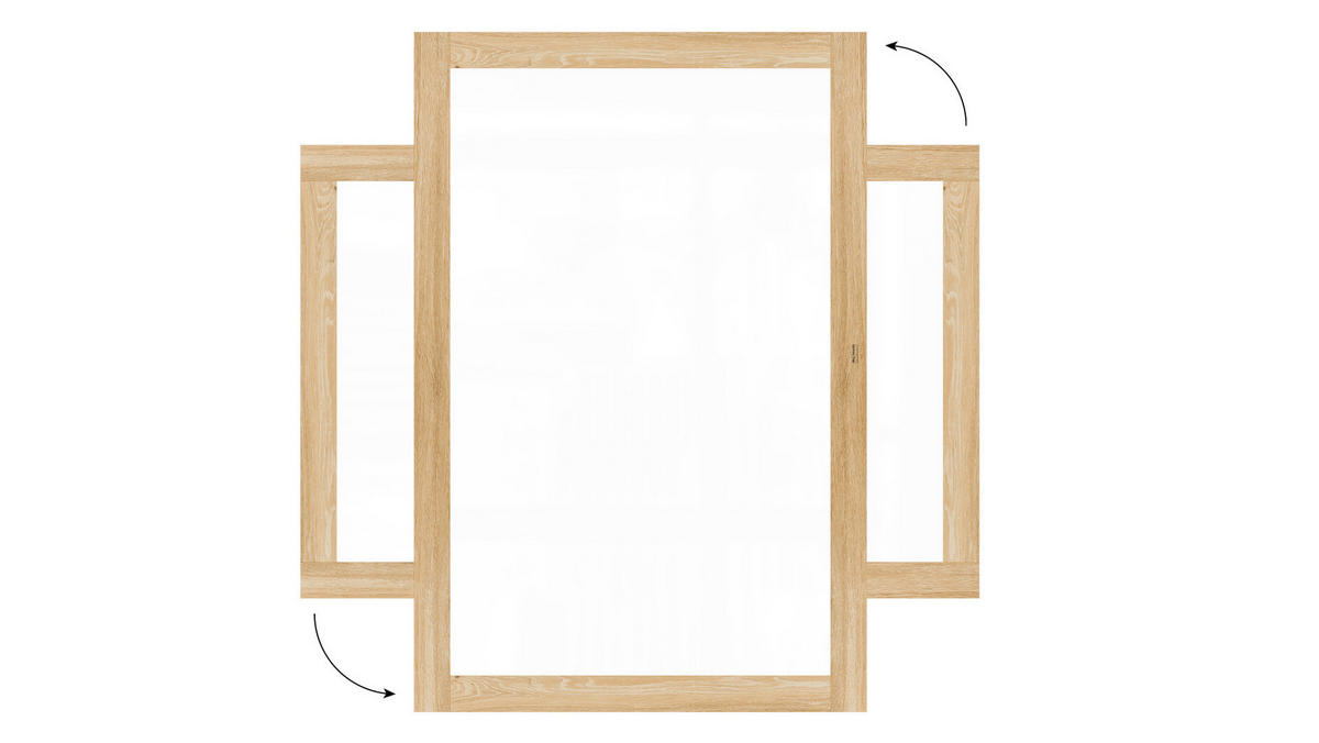 MAGNETISCHES Whiteboard, trocken abwischbar PREMIUM 150x100cm, massiver Rahmen im Eichendesign - Weiß, Metall (150/100/2cm) - ALLboards