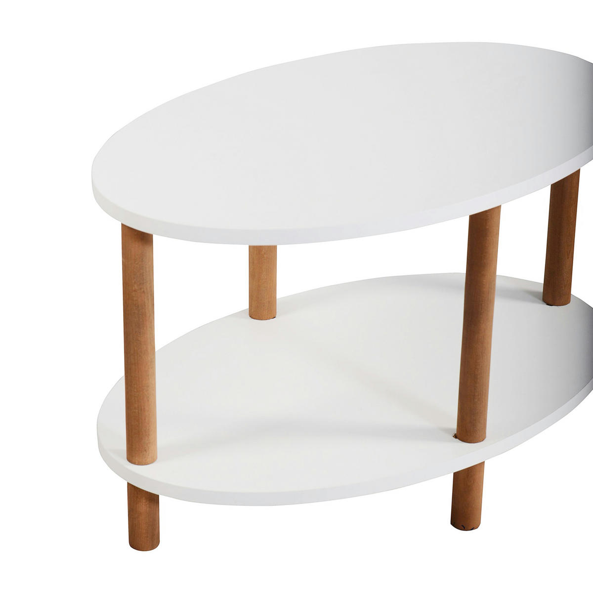 COUCHTISCH Højreby 70/44/43 cm - Naturfarben/Weiß, Holz/Holzwerkstoff (70/44/43cm) - [en.casa]
