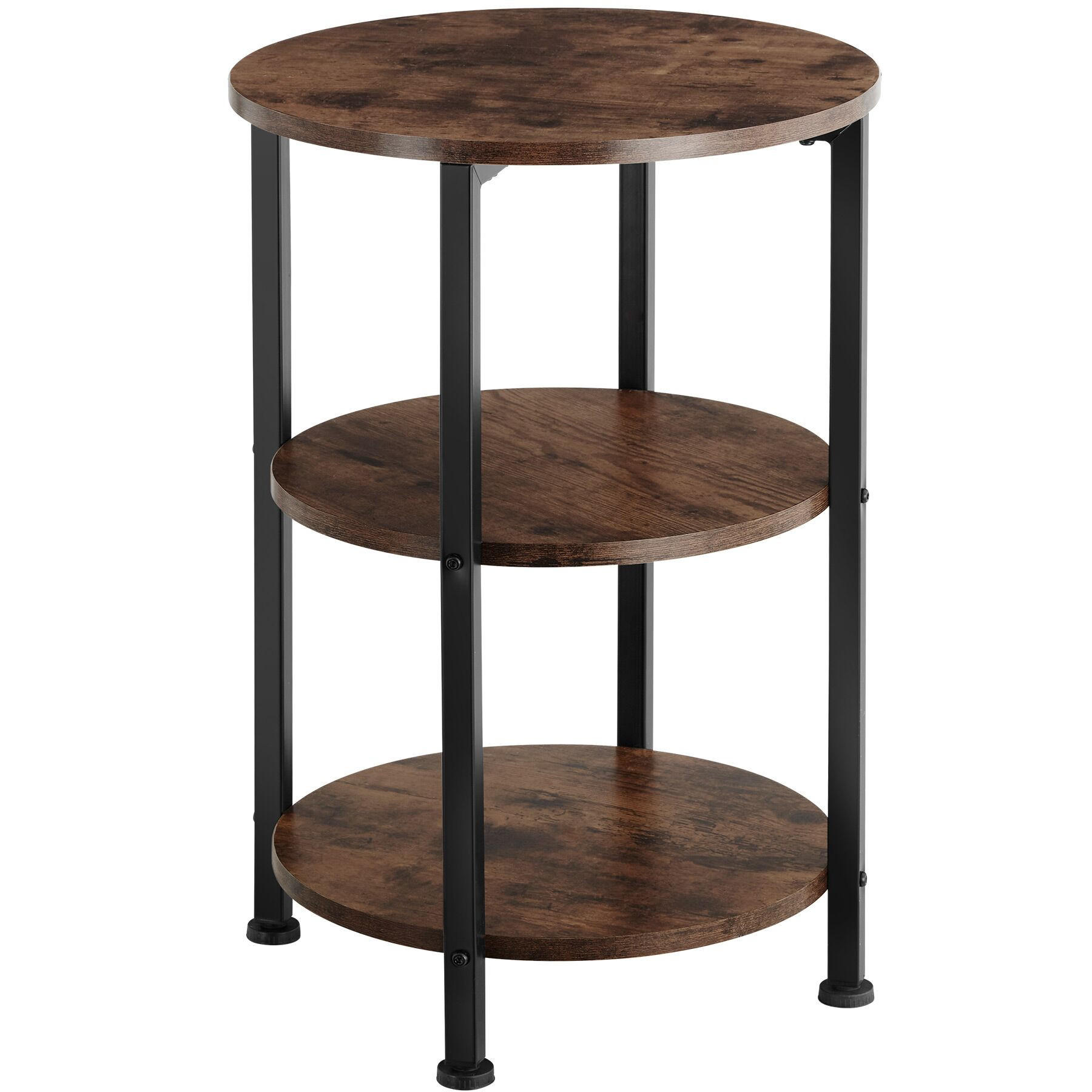 BEISTELLTISCH Colchester,40 x 61 cm,Industrial Holz dunkel, rustikal - Rostfarben, Holz (40/40/61cm) - tectake