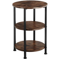 BEISTELLTISCH Colchester,40 x 61 cm,Industrial Holz dunkel, rustikal - Rostfarben, Holz (40/40/61cm) - tectake