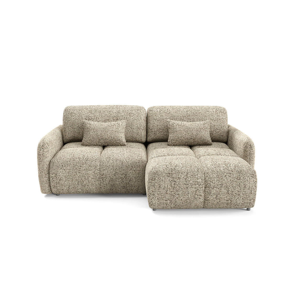 ECKSOFA Beige meliert - Beige, Holz (240/165cm) - Petits-meubles