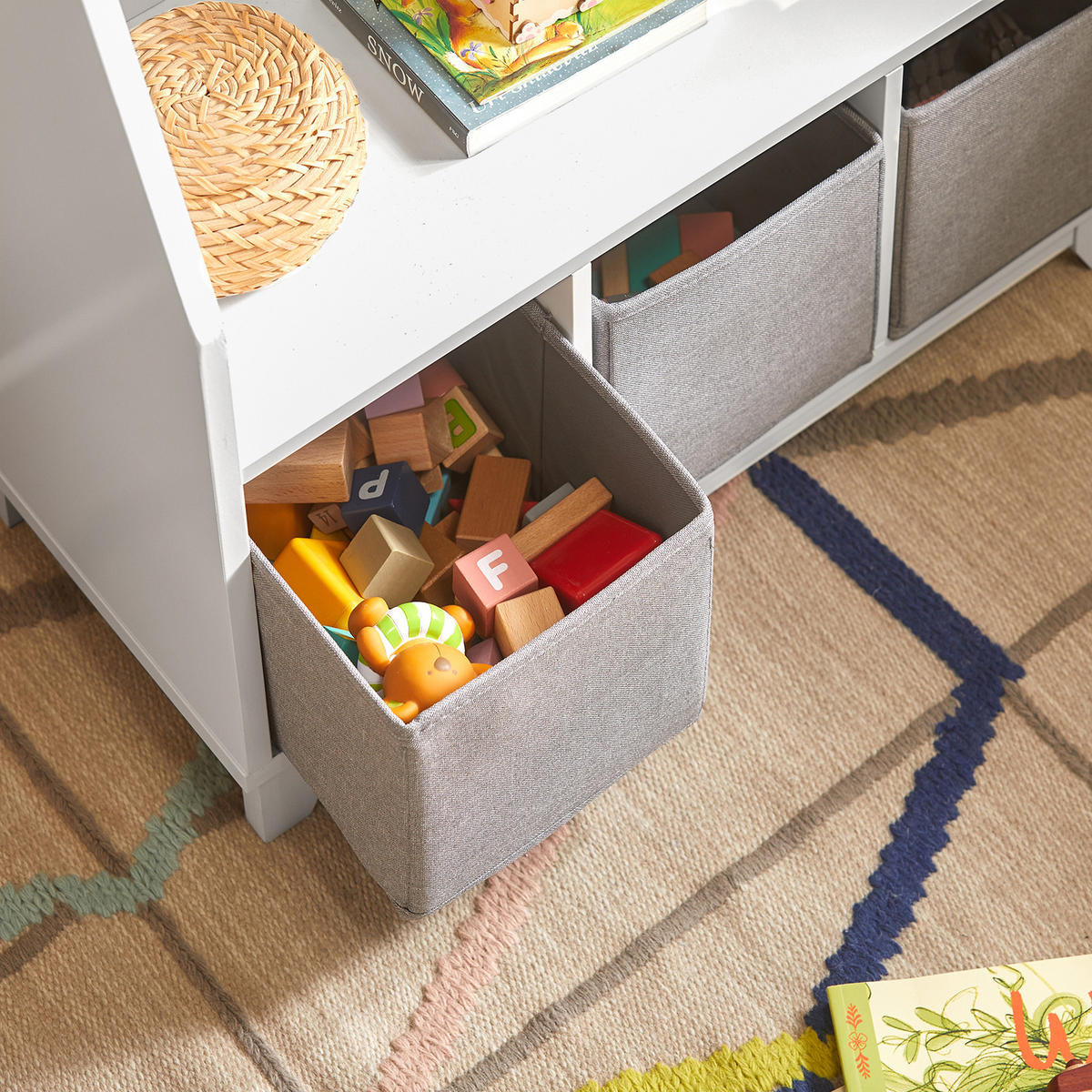 KINDERREGAL Weiß - Weiß, Holzwerkstoff (63/80/28cm) - SoBuy