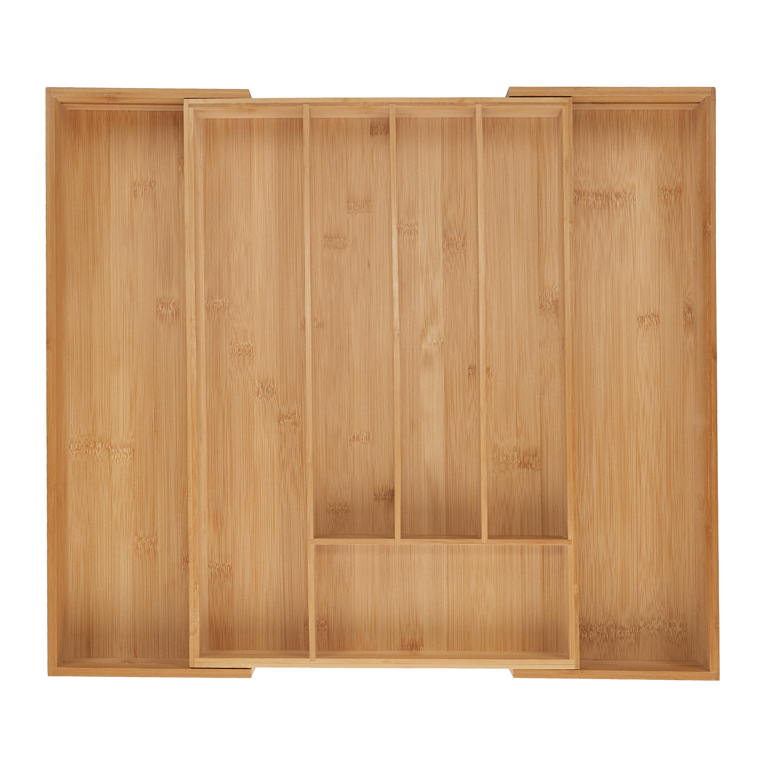 BESTECKKASTEN - Hellbraun, Holz/Kunststoff (5/6/50cm) - Relaxdays