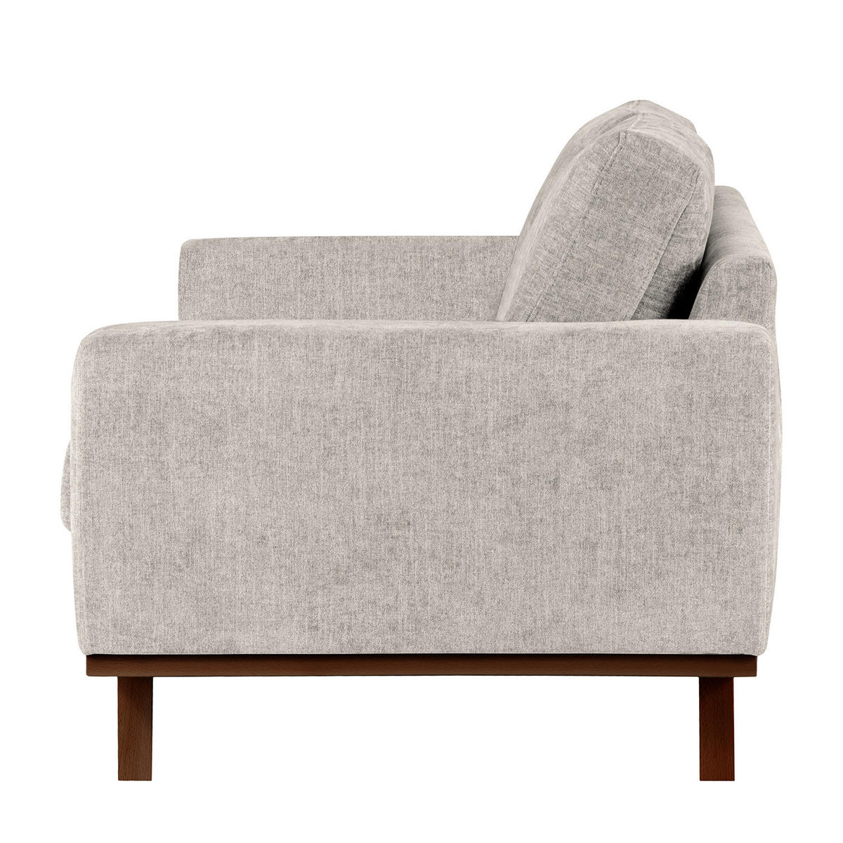 SESSEL - Buchefarben/Grau, Buchenholz/Textil (122/81/88cm) - home24