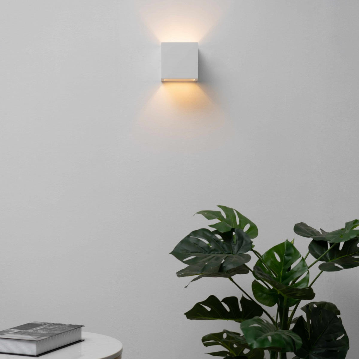 WANDLEUCHTE Nevada, Weiß, 11.5cm - Weiß, Naturmaterialien (11.5/11.5/11.5cm) - KOSILUM