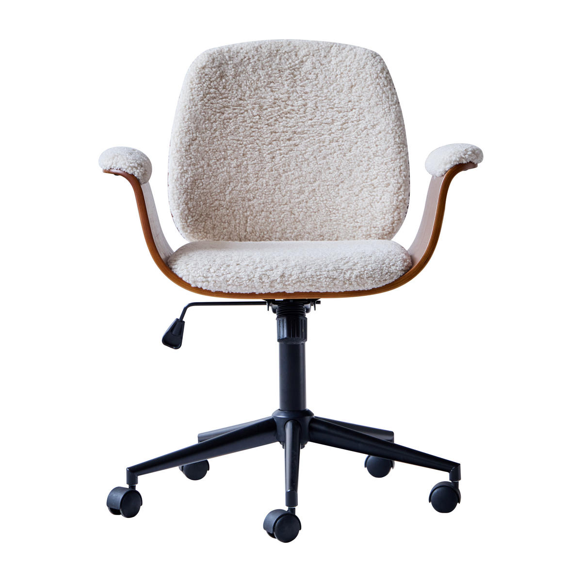DREHSTUHL Stoff Weiß - Weiß, Textil (65/96.5/56cm) - Nordlys