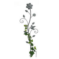 RANKHILFE aus Metall mit Blumen 110 cm 96014 - Grau, Metall (34/110/3cm) - DanDiBo
