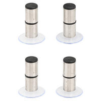 HERDABDECKPLATTEN-ERSATZFUß 4er-Set - Edelstahlfarben, Metall (2/5.5/2cm) - bremermann