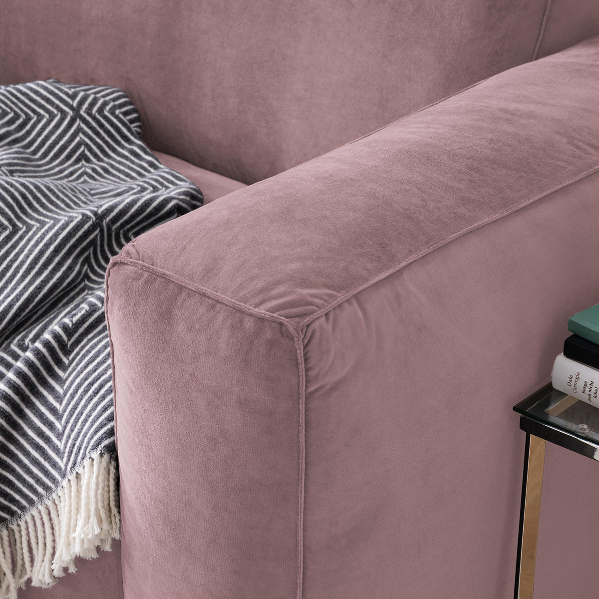 3-SITZER SOFA - Mauve, Textil (240/75/96cm) - home24