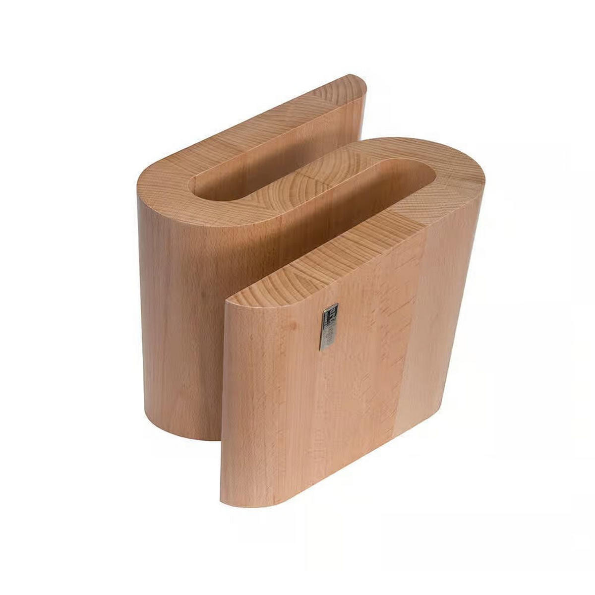 MESSERBLOCK Beige 26.5/17/26.5 cm AL84 - Beige, Holz (17/26.5/26.5cm) - ArteLegno
