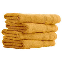 HANDTUCHSET Brooklyn - 4-teilig - 50x100cm - Senf - Gelb, Textil (50/100cm) - Uncover by Schiesser