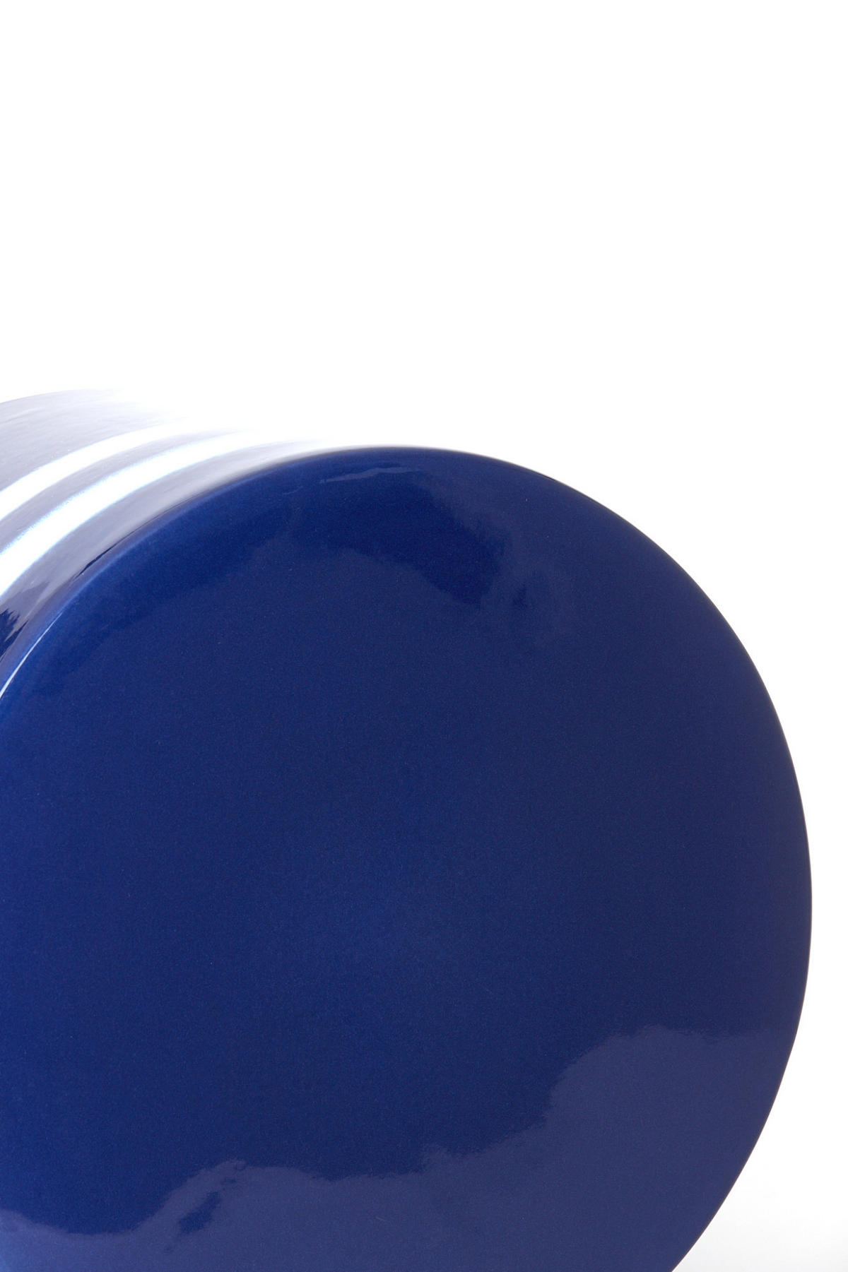 BEISTELLTISCH Mooca Blau Ø42/34 cm - Blau, Keramik (42/42/34cm) - Light & Living