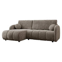 ECKSOFA Zara 2rLC - Hellbraun/Schwarz, Holz/Kunststoff (233/160cm) - MIRJAN24