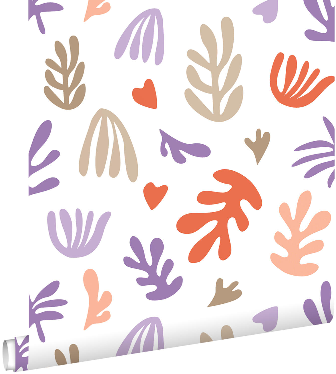 TAPETE Pflanzen im Matisse-Stil 50 x 900 cm - Weiß, Papier (50/900cm) - ESTAhome