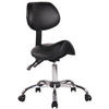 HOCKER Lederlook schwarz - Chromfarben/Schwarz, Textil/Metall (58/88/58cm) - CLP