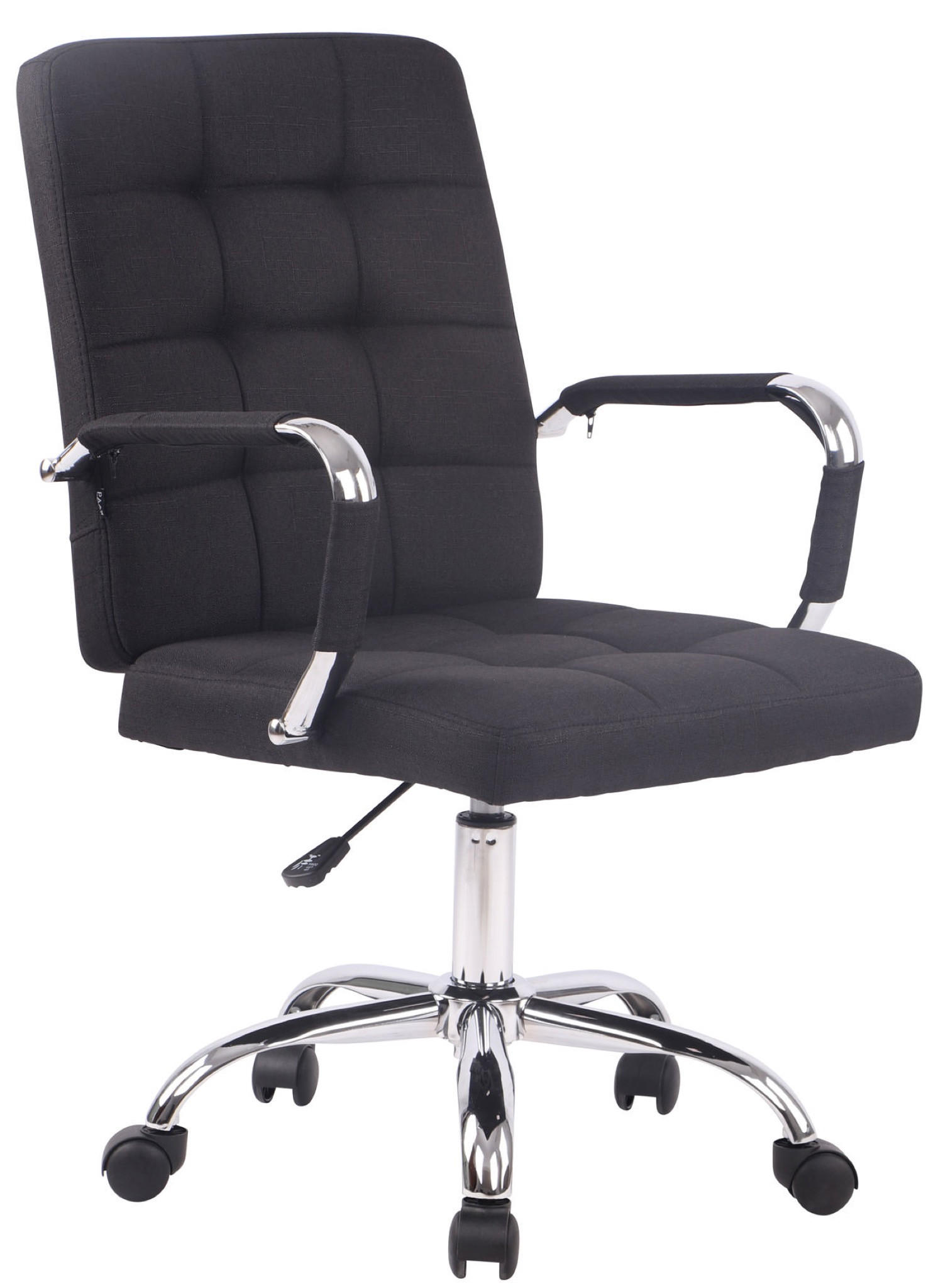 BÜROSTUHL Deal V1, Stoff Schwarz - Schwarz, Textil/Metall (56/104/62cm) - TPFLiving