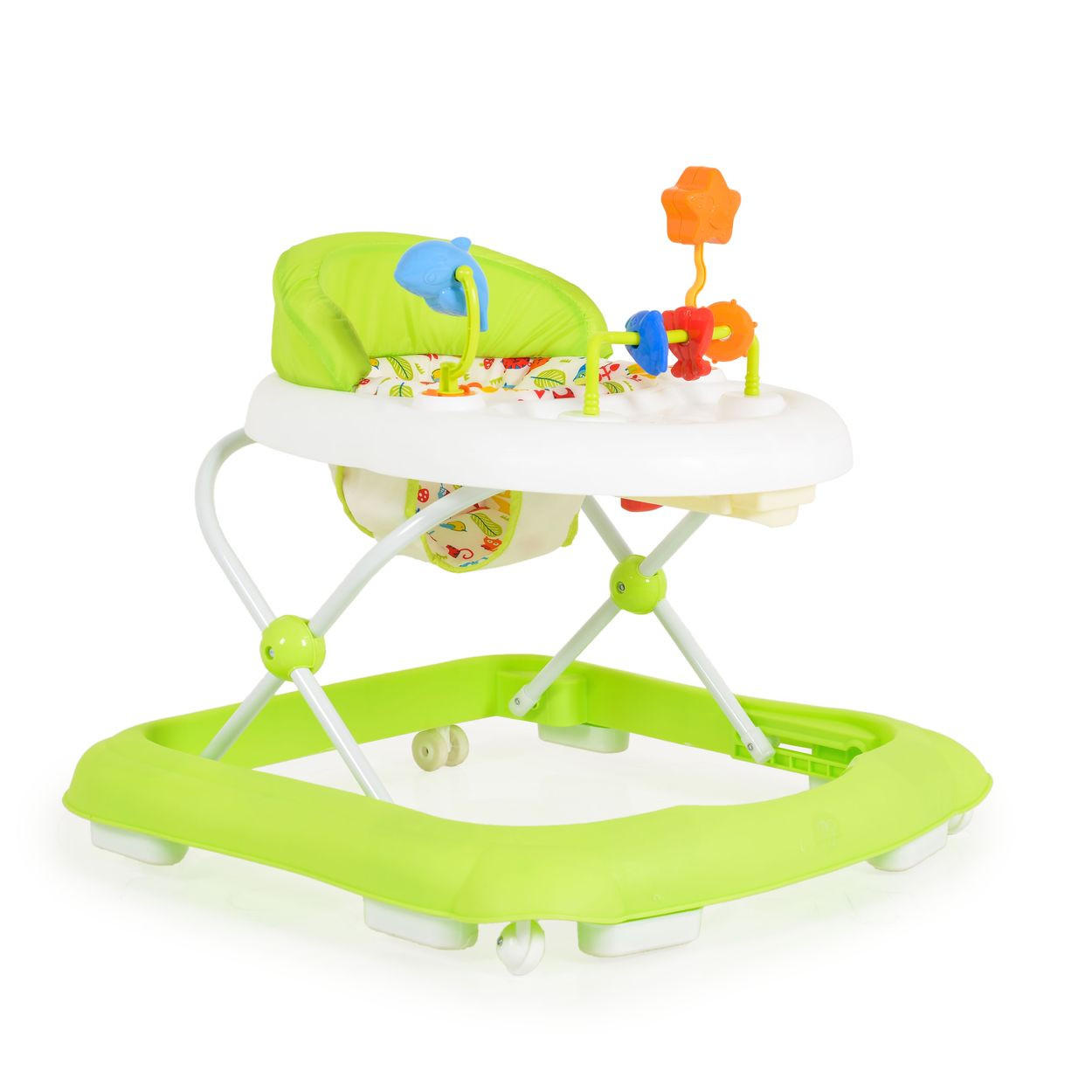 LAUFHILFE Eko grün höhenverstellbar, gepolsteter Sitz und Spielcenter - Grün, Kunststoff (66/52/62cm) - Moni