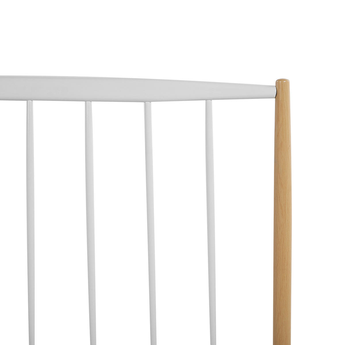 METALLBETT 180/200cm Weiß Maurs - Weiß, Metall (180/200cm) - Beliani
