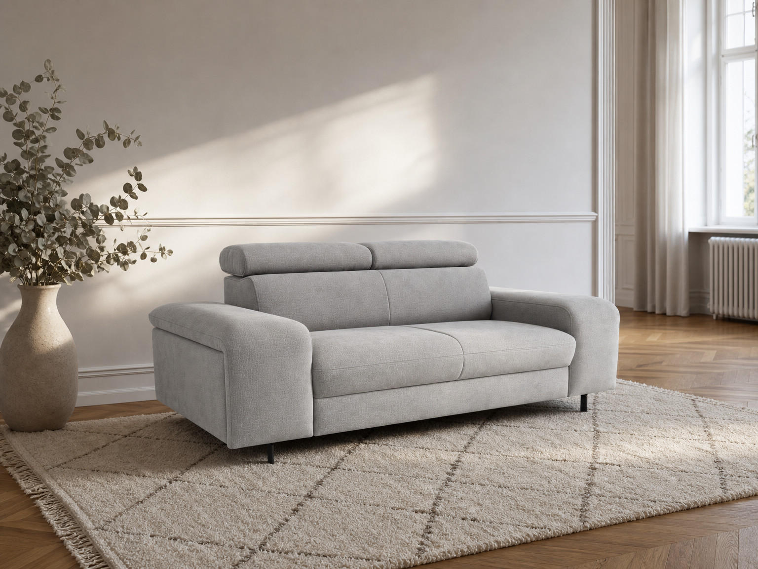 foamnova 2,5-Sitzer Graphit 198x81x70 cm