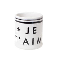 MINI-BECHER Je t'aime in Schwarz - 200 ml - Multicolor, Keramik (0.2L) - Blond Amsterdam