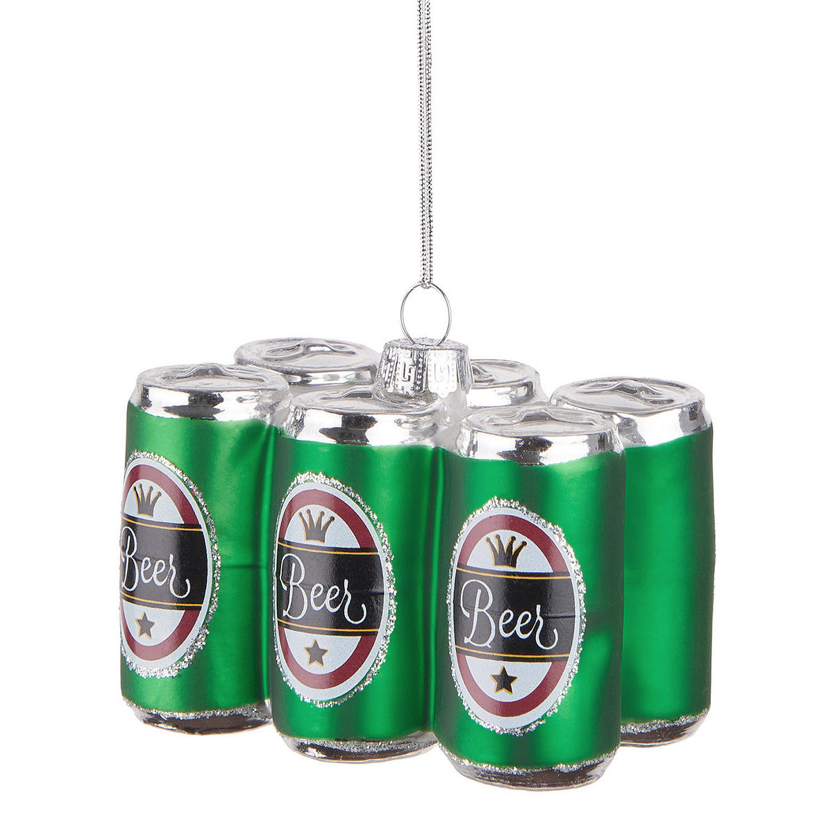 BAUMANHÄNGER Hang Sixpack - Grün, Glas (9/7/6cm) - Butlers