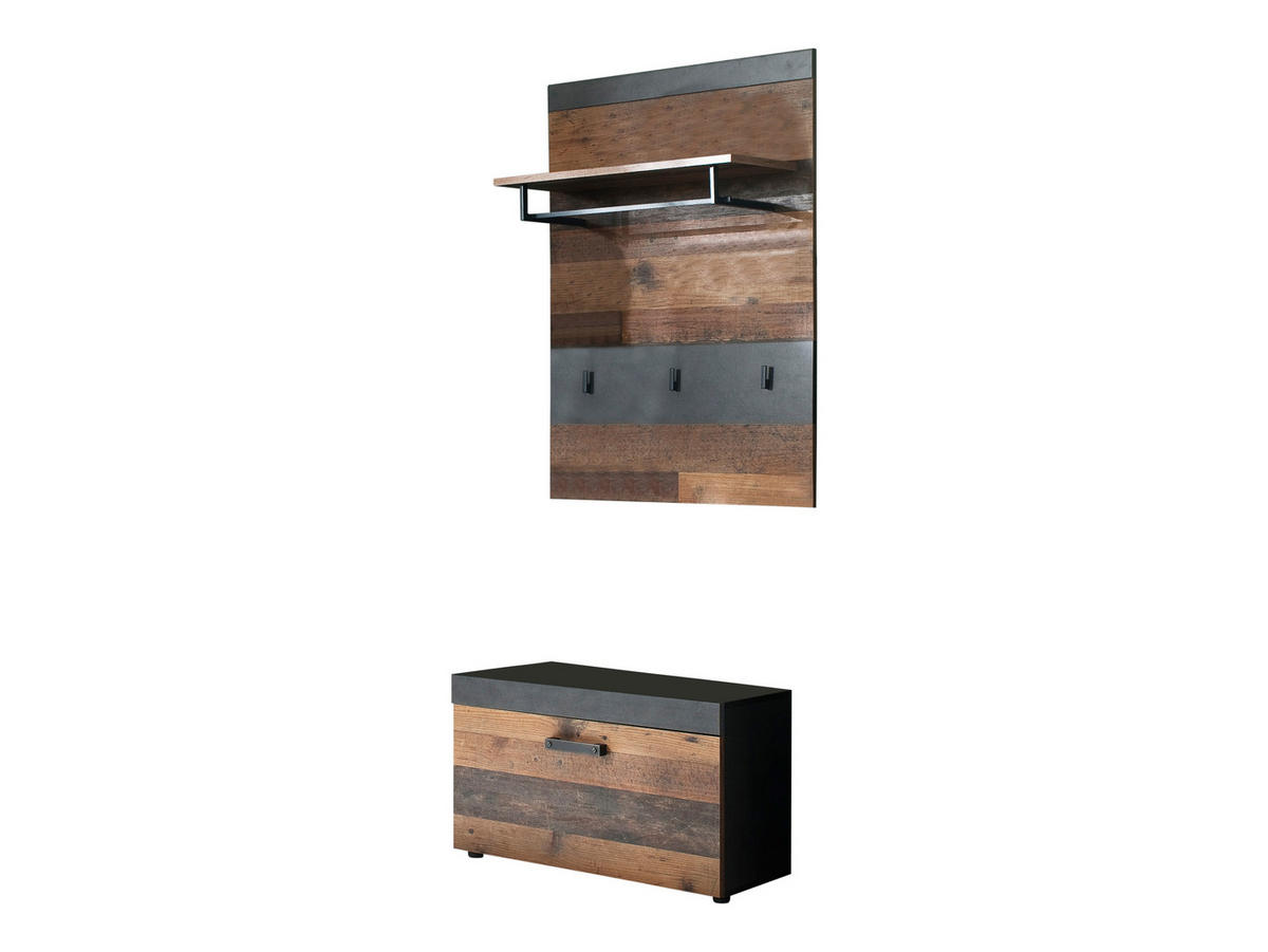 GARDEROBE Braun - Braun, Holzwerkstoff (80/192/37cm) - ebuy24