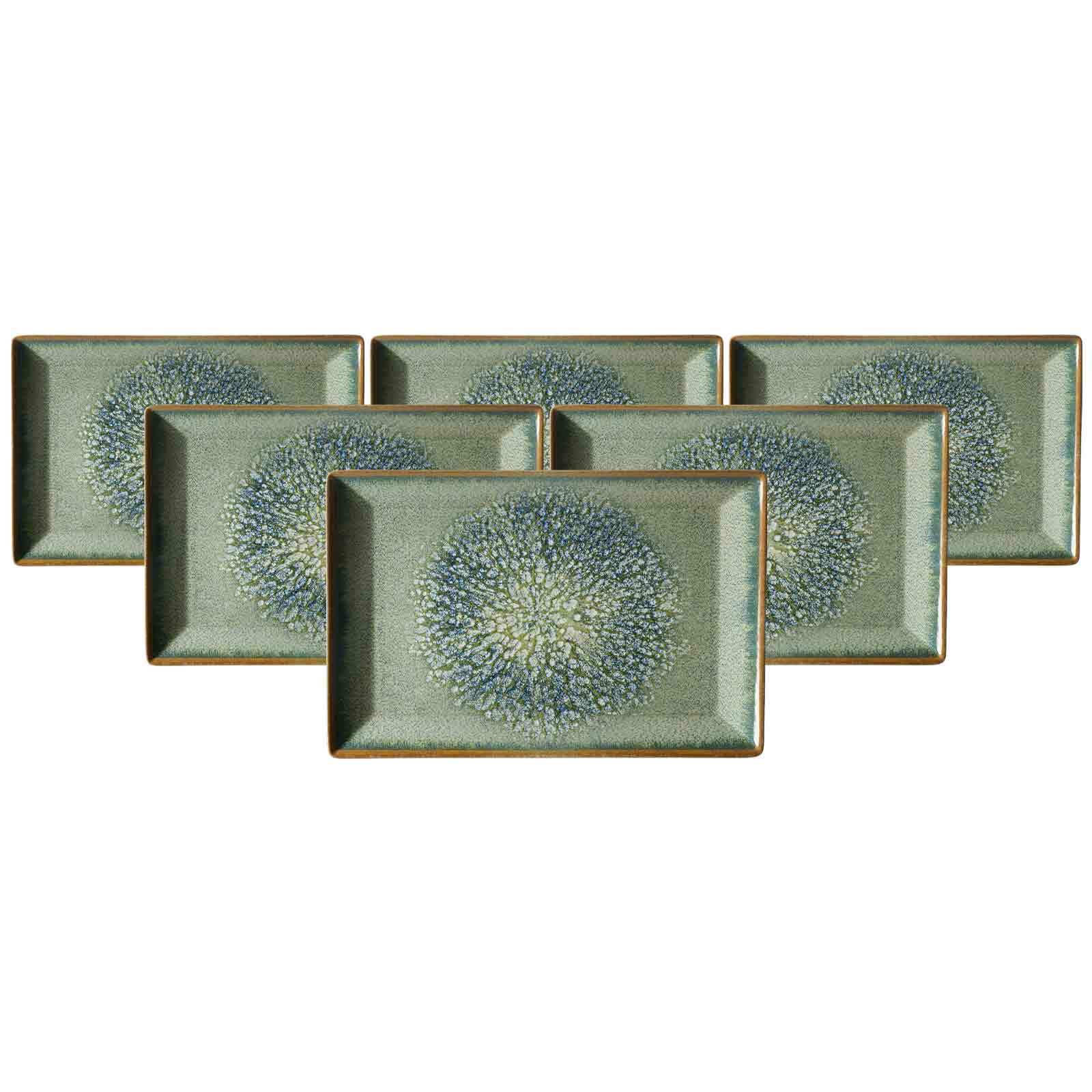 SERVIERPLATTEN Verde grün 30 x 20 cm 6er Set - Grün, Keramik (20/2.5/30cm) - Ritzenhoff Breker