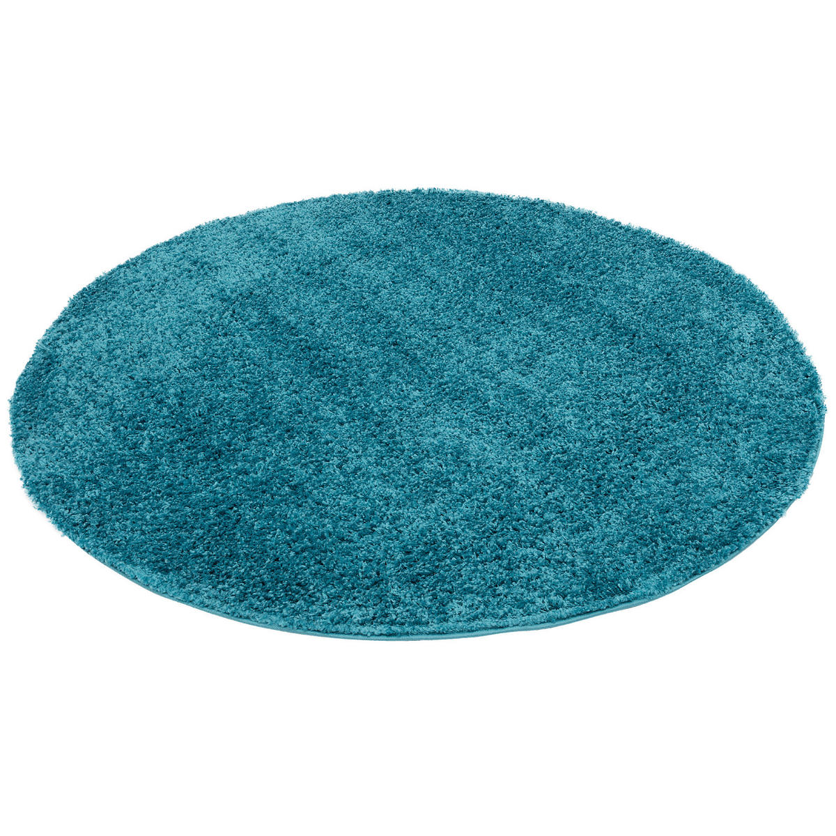 HOCHFLOR LANGFLOR SHAGGY TEPPICH FLUFFY RUND - Türkis, Textil (200/200cm) - Pergamon