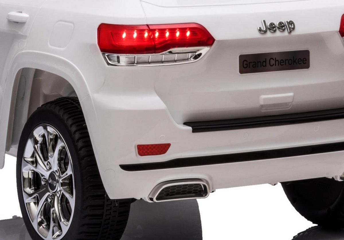 KINDER ELEKTROAUTO Jeep Grand Cherokee weiß - Weiß, Kunststoff (114/76/58cm) - TPFLiving