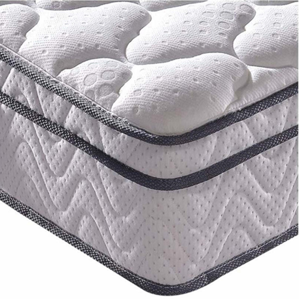 TASCHENFEDERKERNMATRATZE VIKTORIA Höhe 25cm 180x200cm - Weiß, Textil/Metall (180/200cm) - Arensberger
