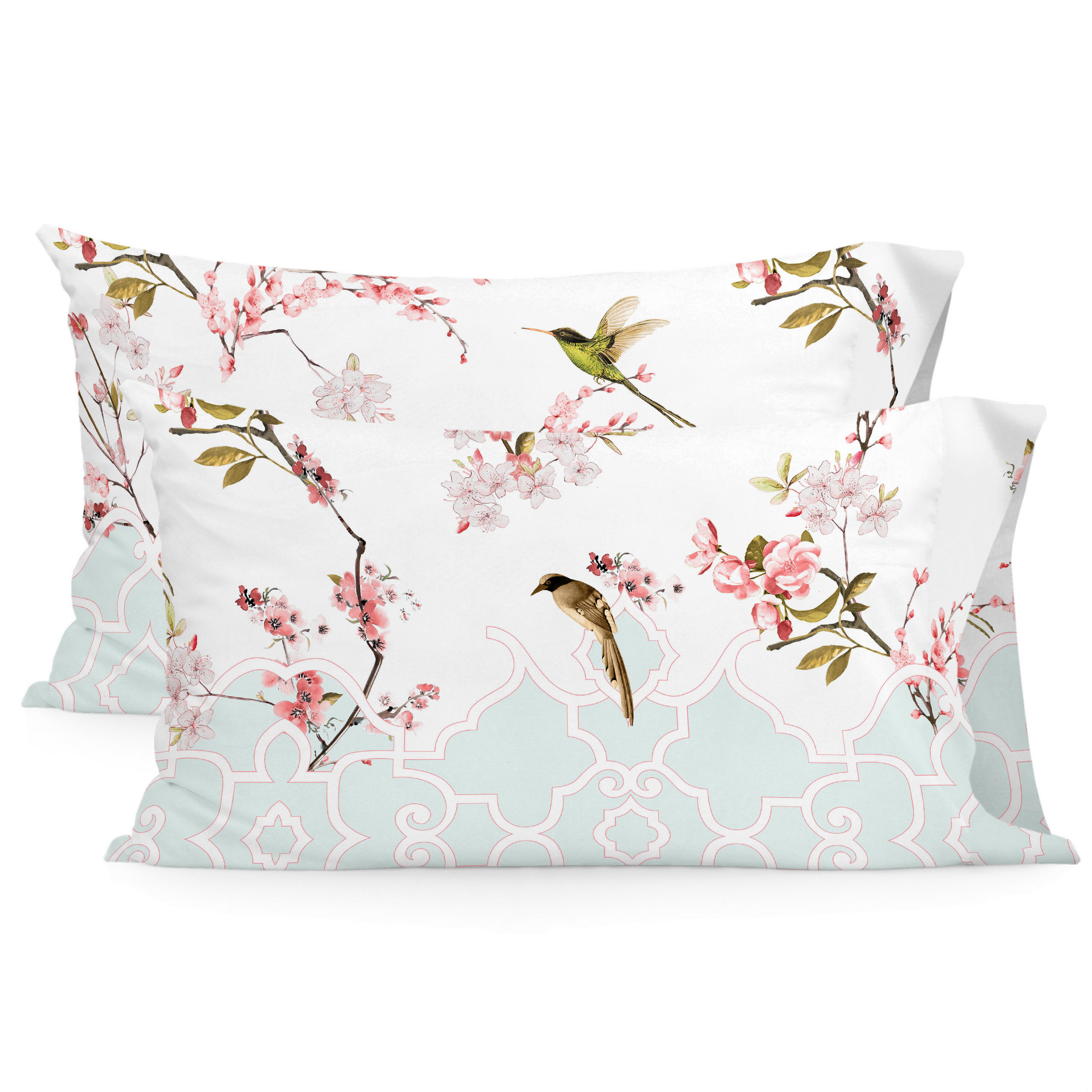 KISSENBEZUG sakura 50x75 cm (x2) mehrfarbig - Multicolor, Textil (50/75cm) - Happy Friday