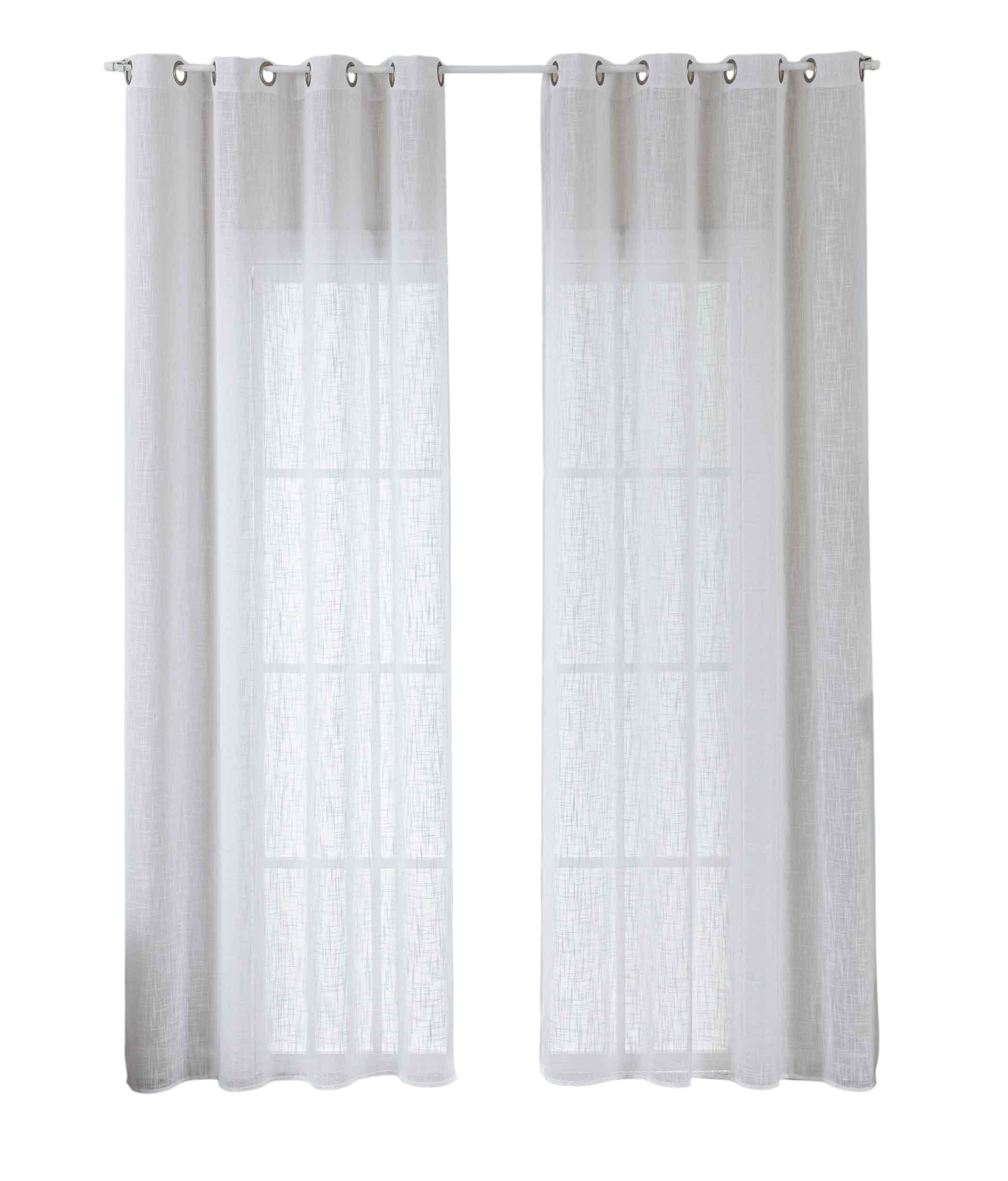 VORHANG 2ER SET SEOUL HxB 245x140 cm Weiß - Weiß, Textil (60/245cm) - Gardinenbox
