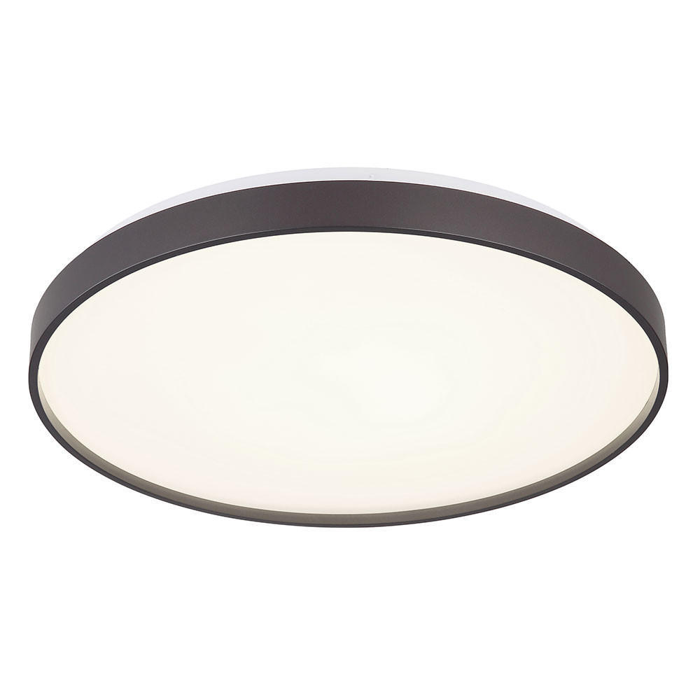 LED DECKENLEUCHTE ECLYPSE Anthrazit Opal - Anthrazit, Metall (48/48/5.5cm) - Globo Lighting