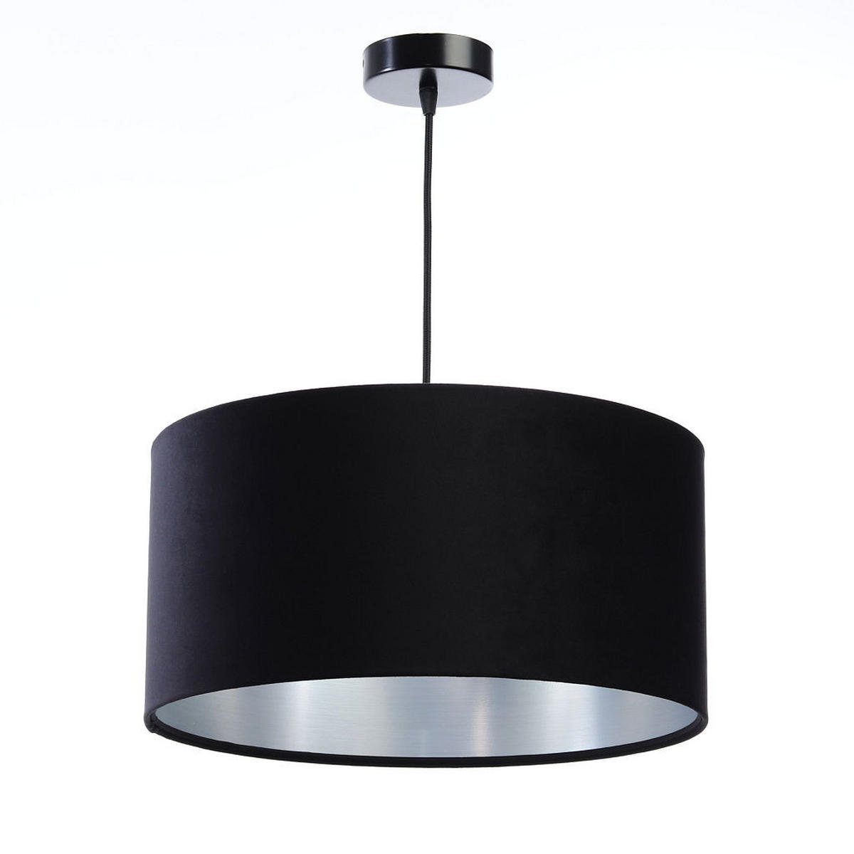HÄNGELEUCHTE Schwarz 60/30 cm - Silberfarben/Schwarz, Kunststoff (60/1.1/30cm) - ONZENO